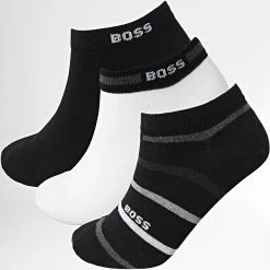 Nouveau 🥰 Lot De 3 Paires De Chaussettes 50483993 Noir Blanc de BOSS 👍