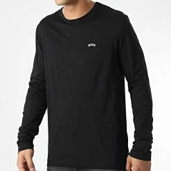 Meilleure vente 🤩 Tee 👚 Shirt Manches Longues 50472551 Noir de BOSS 🎁