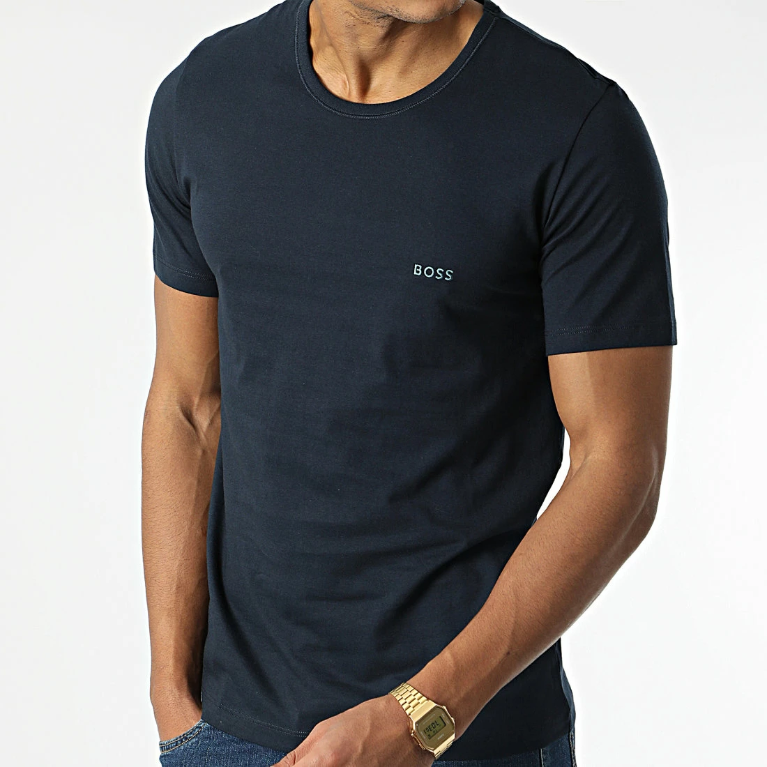 Acheter 🔔 Lot De 3 Tee 👕 Shirts 50475286 Noir Bleu Marine de BOSS 🔔 – Image 3