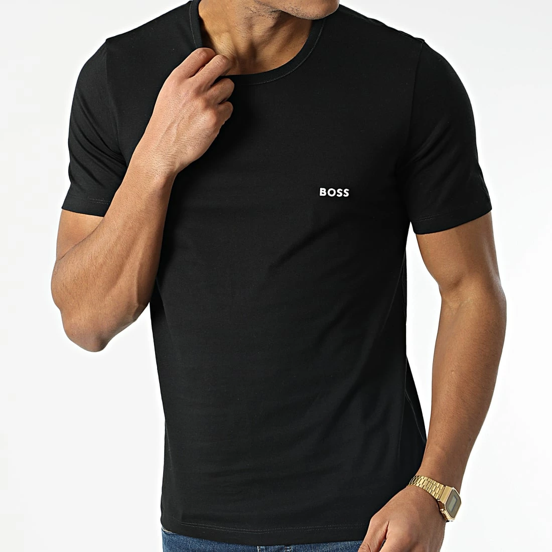 Acheter 🔔 Lot De 3 Tee 👕 Shirts 50475286 Noir Bleu Marine de BOSS 🔔 – Image 5