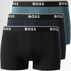 Grosses soldes 🤩 Lot De 3 Boxers 50483640 Bleu Marine Noir de BOSS ⌛