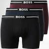 Nouveau 🧨 Lot De 3 Boxers 50483645 Noir Bleu Marine Bordeaux de BOSS ✔️