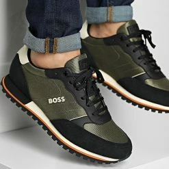 Meilleure vente 🛒 Baskets Parkour Runner 50470152 Open Green de BOSS 🤩