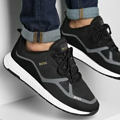 Sortie 🔔 Baskets Titanium Runner 50487822 Black de BOSS ⌛