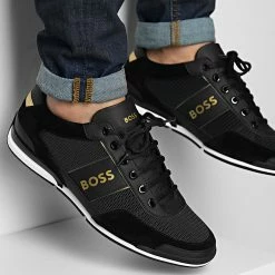 Vente flash 👏 Baskets Saturn Low 50485629 Black de BOSS 💯