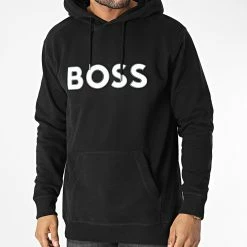 Grosses soldes 🔥 Sweat Capuche 50483453 Noir de BOSS ✨
