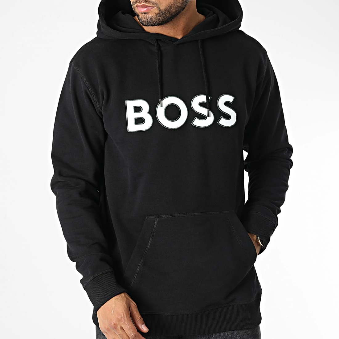 Grosses soldes 🔥 Sweat Capuche 50483453 Noir de BOSS ✨ – Image 3