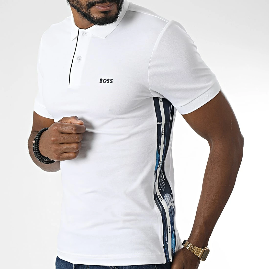 Vente flash 🥰 Polo Manches Courtes 50483203 Blanc de BOSS 🧨 – Image 3