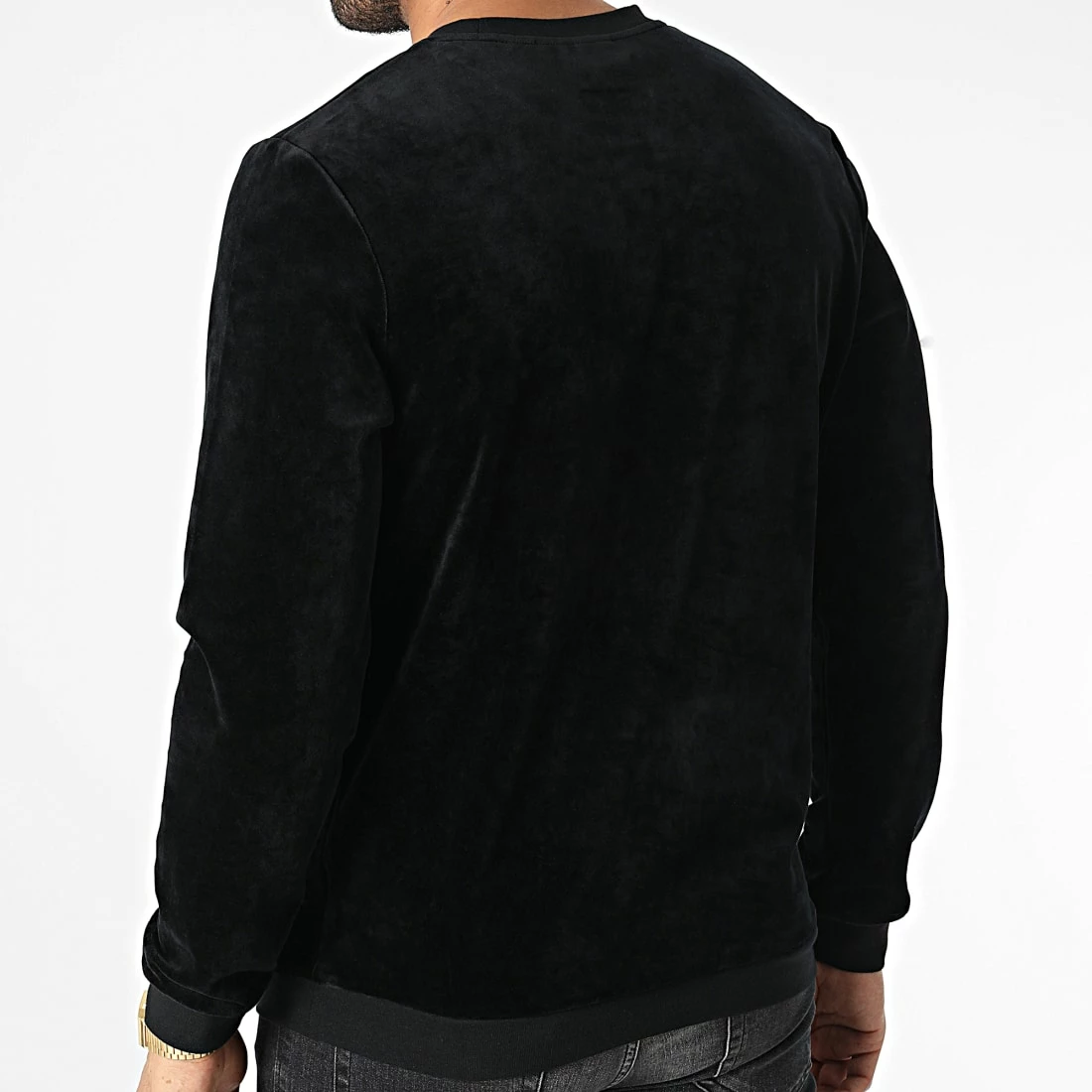 Meilleure vente 💯 Sweat Crewneck Velours 50485863 Noir de BOSS ⭐ – Image 4