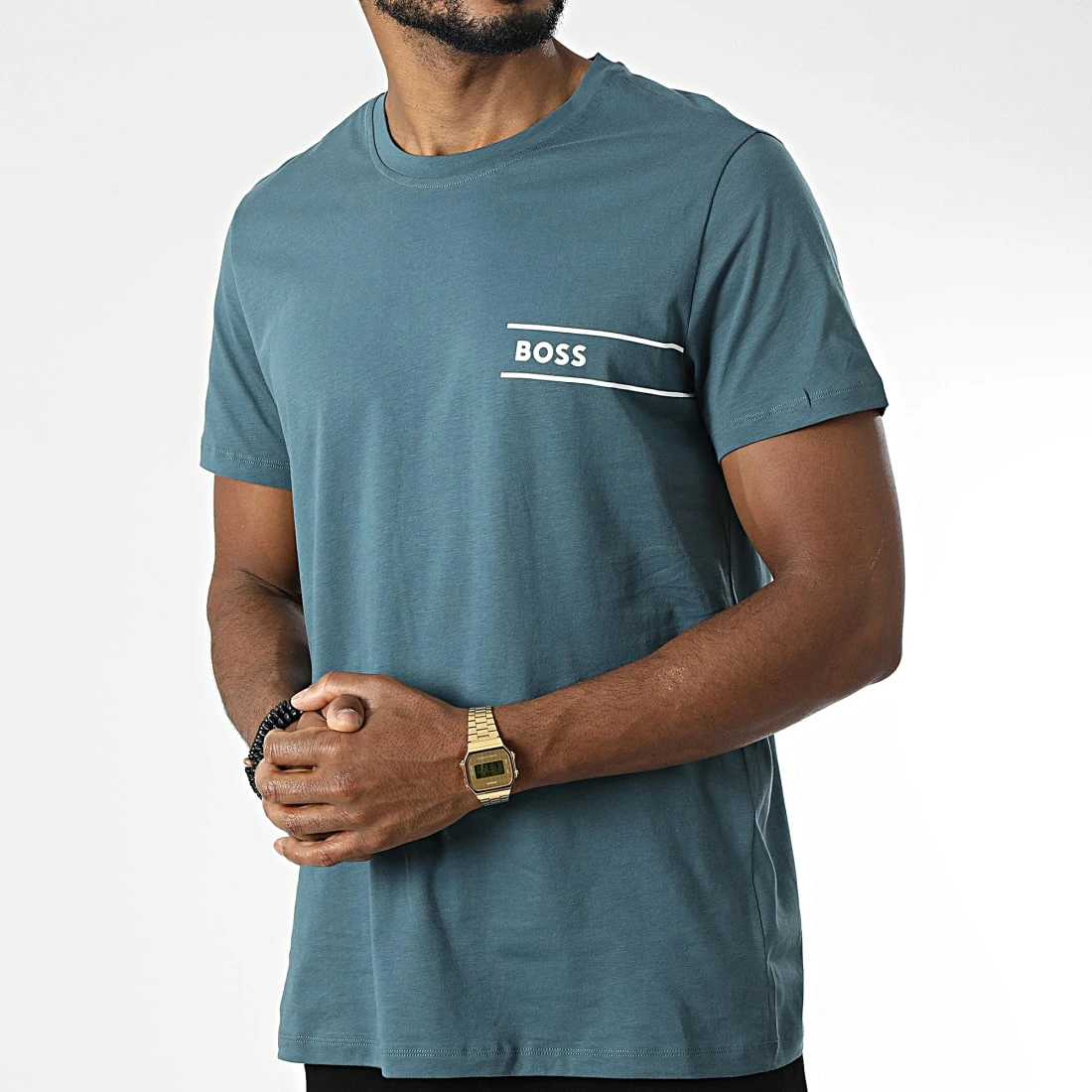 Meilleur prix ⌛ Tee 👕 Shirt RN 24 50483644 Vert de BOSS 🧨 – Image 3