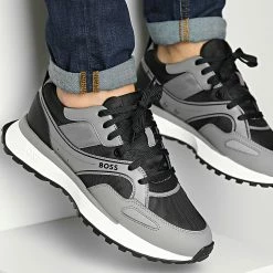 Coupon 😀 Baskets Jonah Runner 50487591 Charcoal de BOSS 🌟