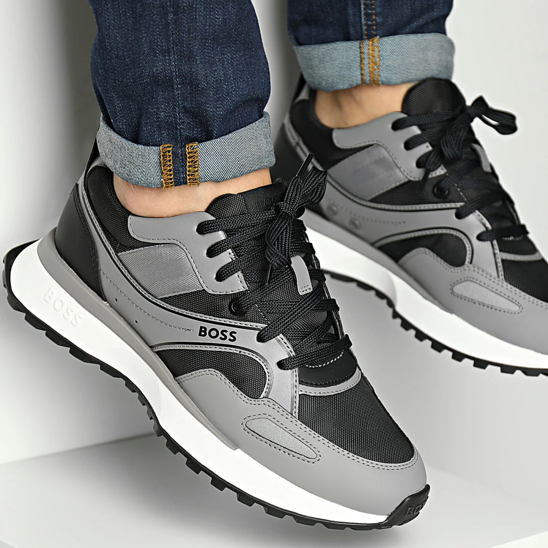 Coupon 😀 Baskets Jonah Runner 50487591 Charcoal de BOSS 🌟