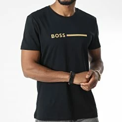 Nouveau 🔔 Tee 👚 Shirt 50484328 Noir de BOSS ❤️