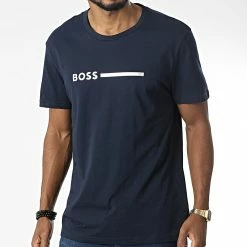 Meilleure vente ❤️ Tee 👚 Shirt 50484328 Bleu Marine de BOSS 🔥