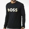 De gros 🥰 Tee 👚 Shirt Manches Longues 50483760 Noir Doré de BOSS 🛒