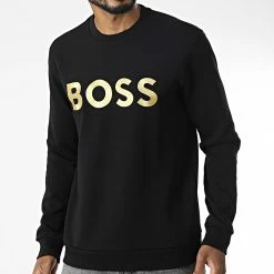 Sortie 🧨 Sweat Crewneck 50482898 Noir de BOSS 🎉