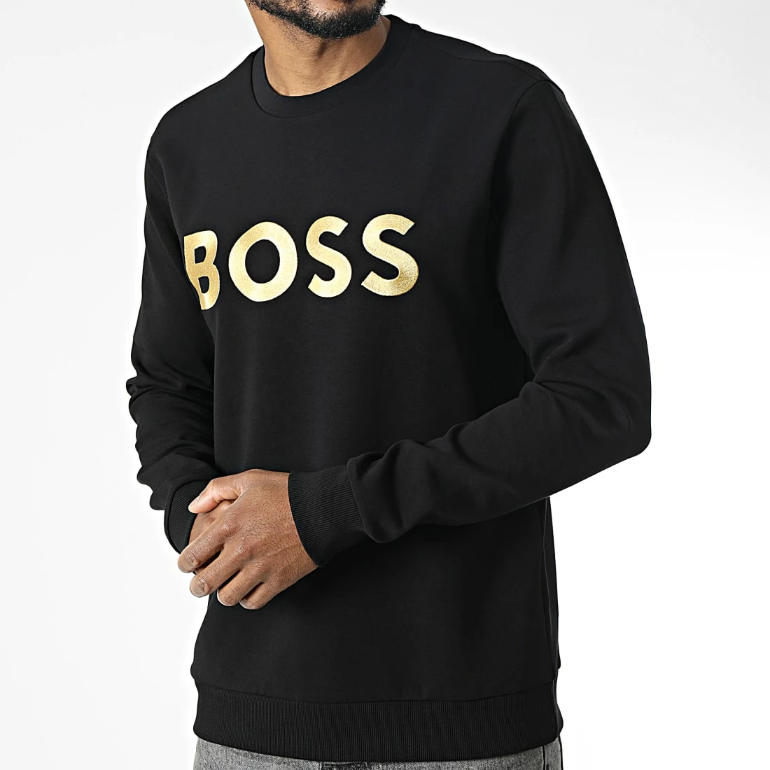 Sortie 🧨 Sweat Crewneck 50482898 Noir de BOSS 🎉 – Image 3