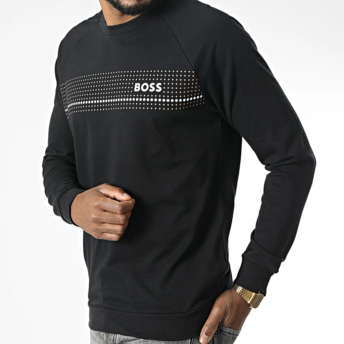 Tout neuf ⭐ Sweat Crewneck 50485952 Noir de BOSS 🎉 – Image 3