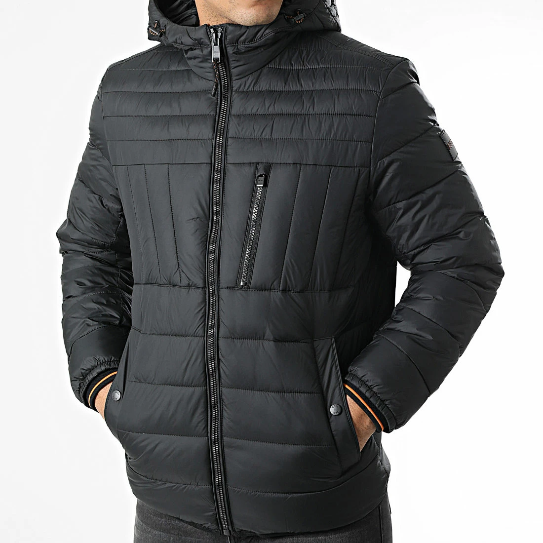 Nouveau ⭐ Doudoune Capuche 50473894 Noir de BOSS 👏 – Image 3