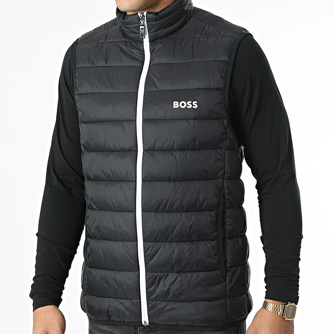 Grosses soldes 🎁 Doudoune Sans Manches 50472473 Noir de BOSS 🎉