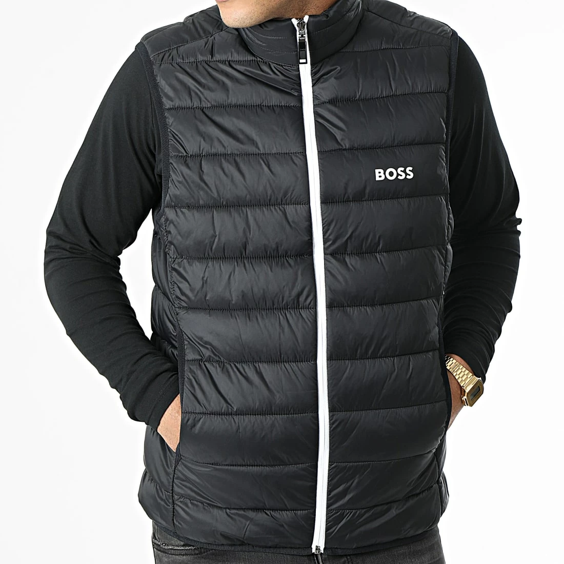 Grosses soldes 🎁 Doudoune Sans Manches 50472473 Noir de BOSS 🎉 – Image 3