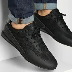 Meilleure vente 😉 Baskets Rusham Low Profile 50485673 Black de BOSS 🔥