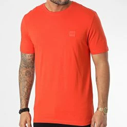Budget 👏 Tee 👕 Shirt Tales 50472584 Orange de BOSS ✔️