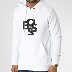 Vente flash 🎉 Sweat Capuche 50476769 Blanc de BOSS 🎉