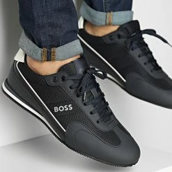 De gros 🧨 Baskets Rusham Low Profile 50485673 Dark Blue de BOSS ⭐