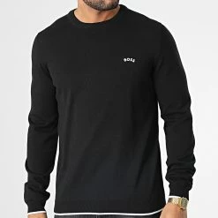 De gros 🥰 Pull Rallo 50482370 Noir de BOSS 😍