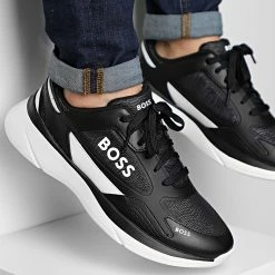 Meilleure vente ✔️ Baskets Dean Runner 50487577 Black de BOSS 🥰