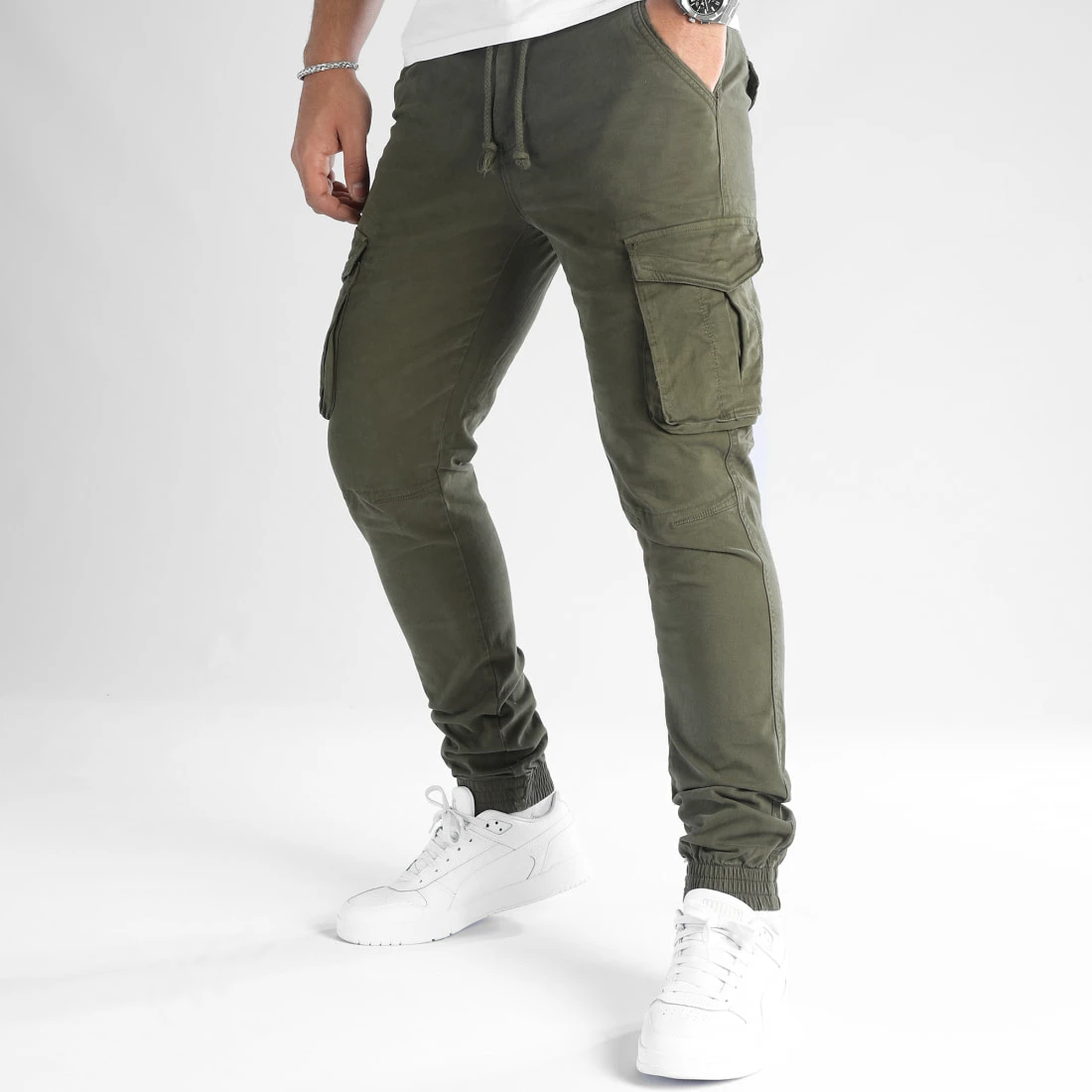 Offres 🎁 Pantalon Cargo XQ05 Vert Kaki de BOSS ✔️ – Image 2