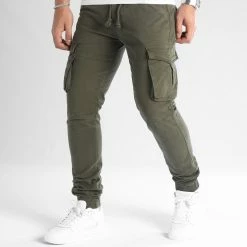 Offres 🎁 Pantalon Cargo XQ05 Vert Kaki de BOSS ✔️