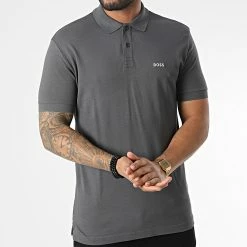 Acheter ⌛ Polo Manches Courtes 50469258 Gris Ardoise de BOSS 🛒