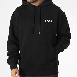 Sortie ❤️ Sweat Capuche Sullivan 101 50477581 Noir de BOSS 🌟
