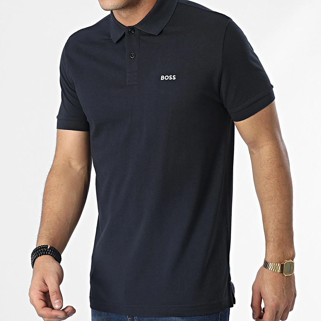 Meilleure affaire 🤩 Polo Manches Courtes 50469258 Bleu Marine de BOSS 😀