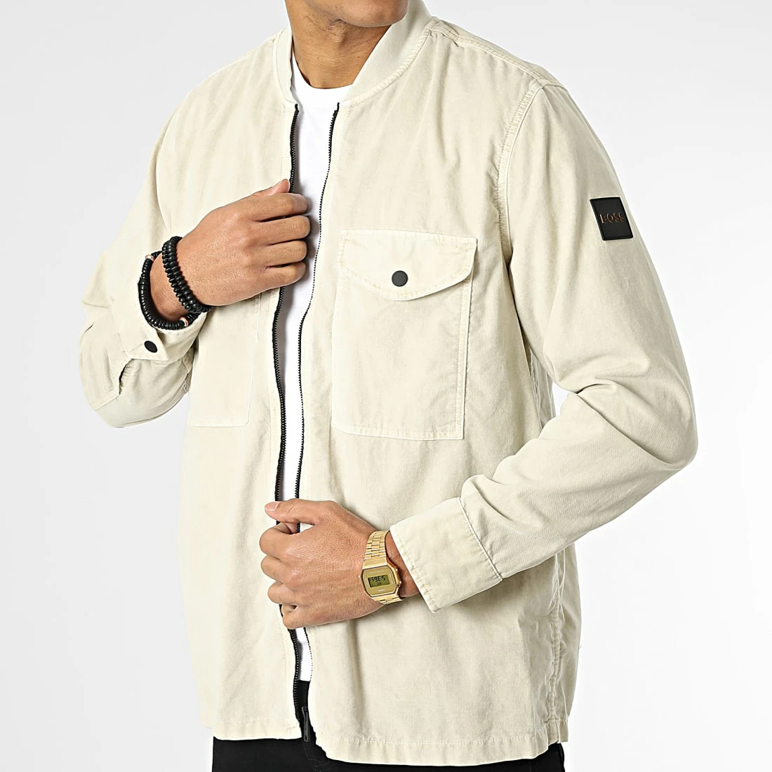 Top 10 🥰 Veste Zippée 50483537 Beige de BOSS 🎉 – Image 3