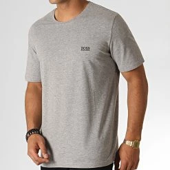 Vente flash 🎁 Tee 👕 Shirt 50379021 Gris Chiné de BOSS ⌛