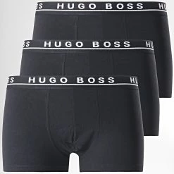 Coupon 🔔 Lot De 3 Boxers 50325403 Noir de BOSS 🛒